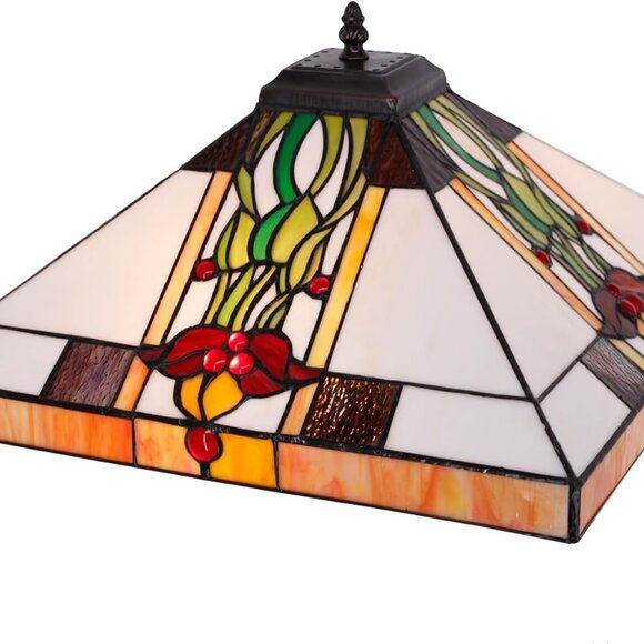 NEW! Tiffany Style Table Lamp Handmade Stained Glass Tulip Flower Mission Style - Picture 5 of 7